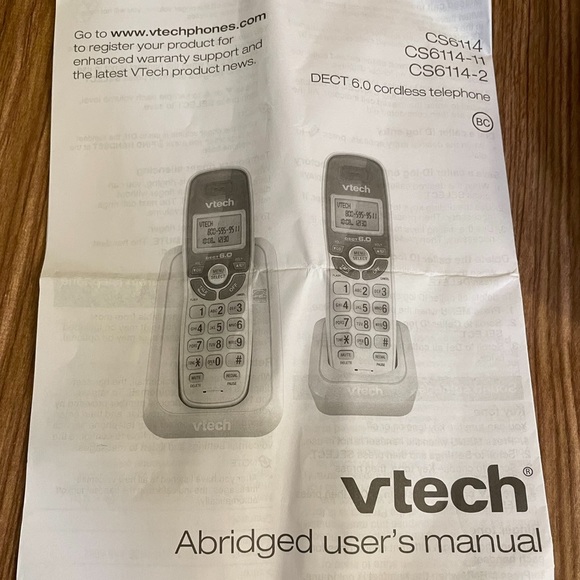 VTech 6.0 White Cordless Telephone W/Caller ID/Call Waiting wall mountable phone - Picture 12 of 13